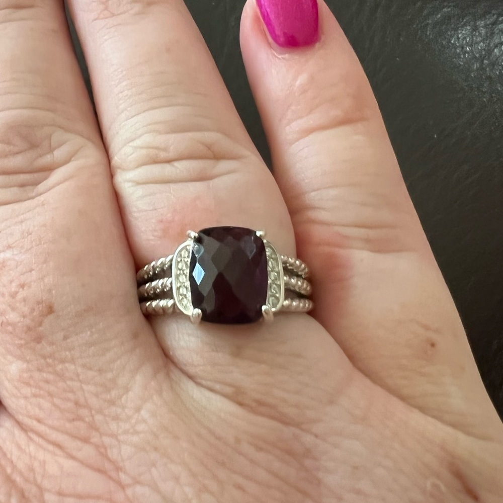 David Yurman amethyst Wheaton ring